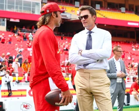 The seven-time Super Bowl champion ignites social media outrage after being spotted in Las Vegas Raiders coaching booth